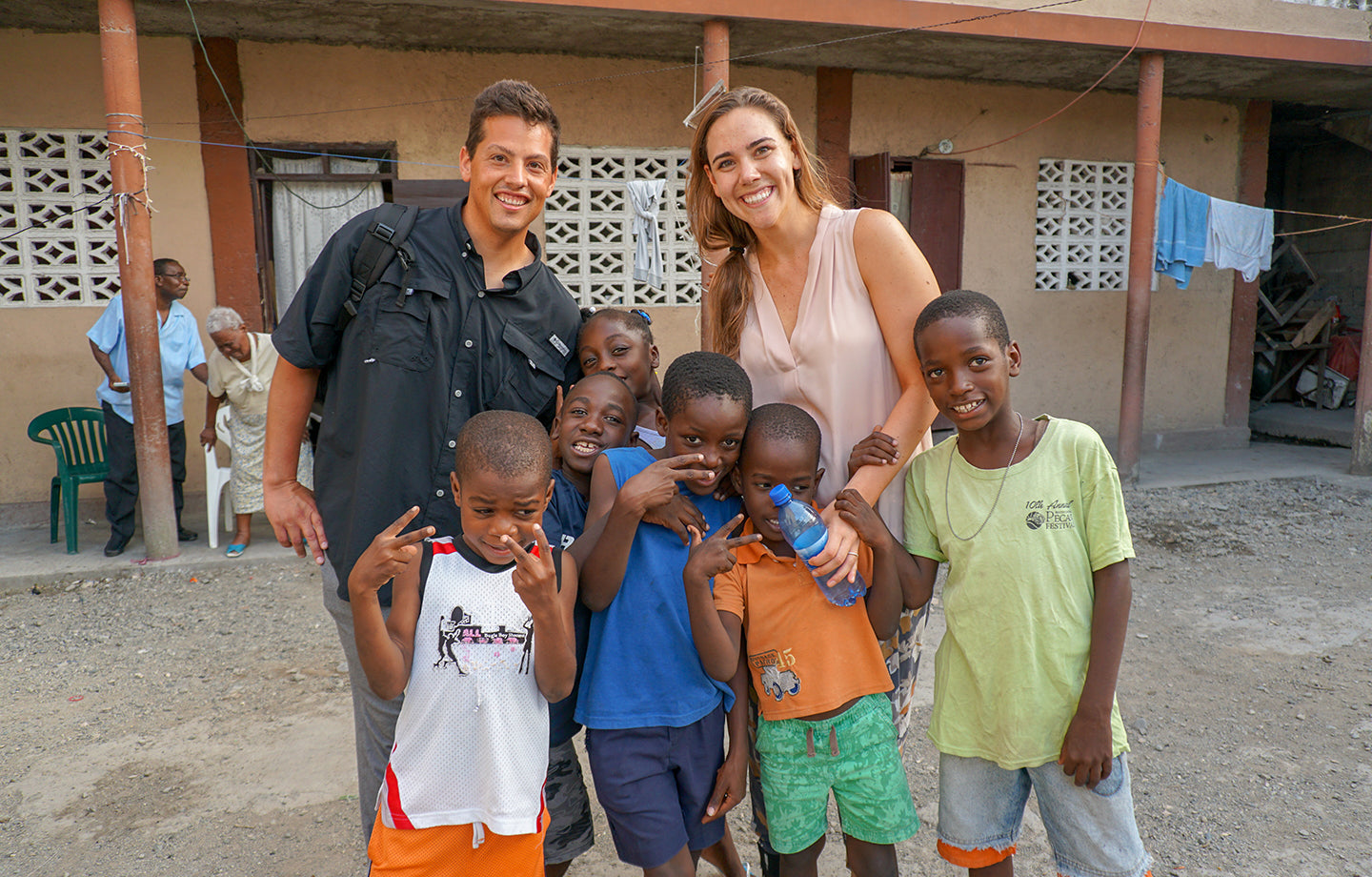 Founder with Haitian Child